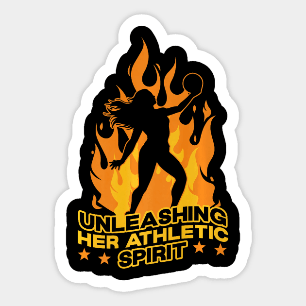 Unleashing Her Athletic Spirit, Serve, Womens Volleyball Premium Sticker by jadolomadolo